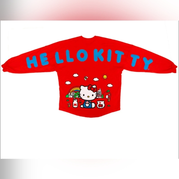Hello Kitty Bright Red Long Sleeve Tee Sz XL - Picture 7 of 8
